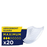 Essity Health & Medical Solutions - Tena Men Maximum - 50600 - Bladder Control Pad 8 Inch Length Heavy Absorbency Dry - Fast Core One Size Fits Most - Bag/20
