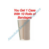 Deroyal - 9810-65 - Elastic Bandage, 6In X 5Yd Roll,Hook & Loop, Tan - Case/50