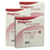 Ferris - 2468 - Polymem Oval Silicone Border Dressing, 6.5" X 8.2" - Each
