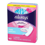 Procter & Gamble - Gillette - 80348266 - Always Thin Daily Panty Liners, Light Absorbency, Unscented, 162 Count - Package/162