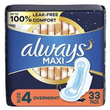 Procter &amp; Gamble - Gillette - 80352307 - Always Alw Tff 6/33 Sz 4 Ongt T5 Un 2.7X, 33 Ct - Package/33