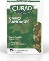 Medline - Cur45701rb - Bandage,Camo Green,Curad,25ct, 3/4"x3" - Each