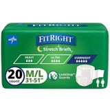 Medline - Frew1 - Briefs, Fitright, Ext Wear Stretch, Sz 1 - Each