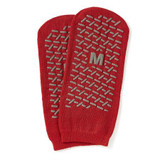 Medline - Mdtps4b03fpr - Slipper, Fall Prev,Red, Medium - Each
