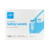 Medline - Mphsfty281z - Lancet,Safety,28g,1.6mm,Push Button - Each