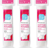 Medline - Rss10001h - Cotton Rounds, Std, Ss, 3x100 Pk,One - Package/1