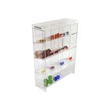 Mckesson - 3118Xl - Tiered 4 - Tier Tube Organizer 16 Place Accommodates Multiple Size Tubes Clear 15.5 X 5.5 20.75 Inch - Each