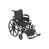 Drive Devilbiss Healthcare - Pla422Fbuarad-Sf - Medical - Viper Plus Gt Lightweight Wheelchair Dual Axle Universal Arm Swing - Away Footrest Black Upholstery 22 Inch Seat Width Adult 350 Lbs Weight Capacity - Each