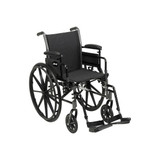 Drive Devilbiss Healthcare - Cruiser Iii - K320Adfa-Elr - Medical - Wheelchair Dual Axle Full Length Arm Elevating Legrest Black Upholstery 20 Inch Seat Width Adult 350 Lbs Weight Capacity - Each