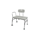 Mckesson - 146-12011Kd-2 - Knocked Down Bath Transfer Bench Removable Arm Rail 17 - 1/2 To 22 - Inch Seat Height 400 Lbs Weight Capacity - Case/1