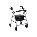 Mckesson - 146-R726Sl - 4 Wheel Rollator Silver Adjustable Height / Folding Aluminum Frame - Each