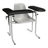 Mckesson - 63-20Utuf-1 - Blood Drawing Chair Straight Arm / Flip Up Blue - Each
