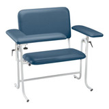 Mckesson - 63-20Usufx-1 - Blood Drawing Chair Straight Arm / Flip Up Blue - Each