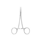 Mckesson - Argent - 43-1-421 - Hemostatic Forceps Hartmann - Mosquito 3 - 1/2 Inch Length Surgical Grade Stainless Steel Nonsterile Ratchet Lock Finger Ring Handle Curved - Each