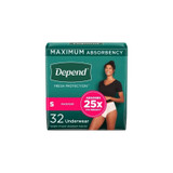 Kimberly Clark - Depend - 53741 - Fit - Flex Incontinence Underwear For Women, Maximum Absorbency, Small, Blush, 32 Count, Replaces Item 6947920. - Package/32