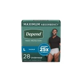 Kimberly Clark - Depend Fit-Flex - 53745 - Male Adult Absorbent Underwear Pull On With Tear Away Seams Large Disposable Heavy Absorbency - Case/56