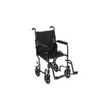 Drive Devilbiss Healthcare - Atc17-Bk - Medical Lightweight Transport Chair Aluminum Frame With Black Finish 300 Lbs Weight Capacity Fixed Height / Padded Arm Upholstery - Each