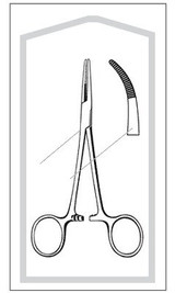 Sr Instruments - Merittm - 962563M - Forcep Kelly Curved 5 1/2" - CS/25