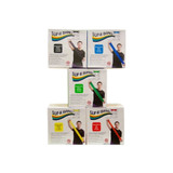 Fabrication Enterprises - The Cuff - 10-6328 - Sup - R Band Latex Free Exercise 50 Yard Roll - 5 - Piece Set (1 Each: Yellow, Red, Green, Blue, Black)