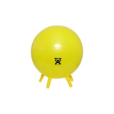 Fabrication Enterprises - Cando - 30-1891 - Inflatable Exercise Ball With Stability Feet Yellow