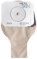 Cymed - Microskin - 48432 - Mid - Size Platinum Colostomy/Ileostomy Drainable Pouch With Barrier, Microderm Plus Washer, Opaque, 1 1/4".