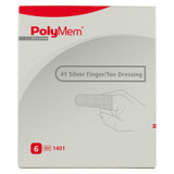 Ferris - Polymem Silver - 1401 - Foam Dressing Finger Toe Circumference 4 5 To 2-1 5 Inch Sterile 