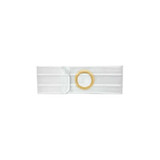 Nu-Hope - 2761-C - 5" White, Regular Elastic, Flat Panel Support Belt, Medium, Waist (32" - 36"), 3 - 1/4" Center Opening.