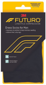 3M - Futuro - 71039En - Socks, Dress Comprsn Revitalizing Blk Mens Lg
