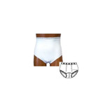 Team Options - 81204Md - Split - Cotton Crotch With Built - In Barrier/Support, White, Dual Stoma, Medium 6 - 7, Hips 37" - 41"