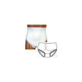 Team Options - 880-04-Xxlr - Ladies' Brief With Open Crotch And Built - In Barrier/Support, White, Right - Side Stoma, 2X - Large 10, Hips 45" - 47"