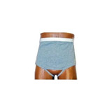 Team Options - 93006Mc - Men'S Backless With Built - In Barrier/Support, Gray, Center Stoma, Medium 36 - 38
