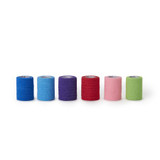 Andover - Coflex - 5300Cp-024 - Nl Coated Products - Cohesive Bandage 3 Inch X 5 Yard Self - Adherent Closure Neon Pink / Blue Purple Light Green Red Nonsterile 12 Lbs Tensile Strength