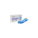 Mckesson - Confiderm - 14-674C - 6.5Cx Exam Glove Small Nonsterile Nitrile Extended Cuff Length Textured Fingertips Blue Chemo Tested