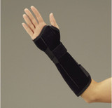 Deroyal - 12991202 - Wrist / Forearm Brace Metal Suede Right Hand Black Pediatric Size