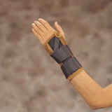 Deroyal - 5010-08 - Wrist Brace Suede Leatherette Left Hand Black / Brown Medium