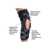 Djo Djorthopedics - Donjoy - 11-0865-3 - Knee Brace Playmaker Standard Medium Hook And Loop Strap Closure 18 - 1/2 To 21 Inch Thigh Circumference / 14 15 Center 16 Calf Left Or Right