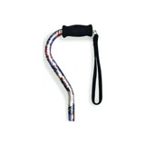 Alex Orthopedics - 21006 - Orthopedic Offset Handle Cane, Compass Rose, 31" - 40" Adjustable Height, Aluminum, Hypalon Grip, 300 Lb Weight Capacity