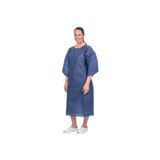 Aspen - 0456P - Products Patient Exam Gown One Size Fits Most Blue Disposable