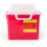 Bd Becton Dickinson - Bd - 305435 - Sharps Container Red Base 12 1 2 H X 10 7 10 W 6 D Inch Horizontal Entry 2 Gallon 