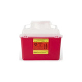Bd Becton Dickinson - Bd - 305464 - Sharps Container Red Base 11 - 1 2 H X 12 - 4 5 W 8 - D Inch Vertical Entry 3.5 Gallon 