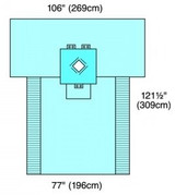 Cardinal Health - 29522 - Eent Drape Thyroid 100 W X 77 121 - 1/2 L Inch Sterile