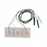 Cardinal Health - 31424768 - Ecg Electrode With Leadwire Cloth Backing Non - Radiolucent Snap Connector 3 Per Pack