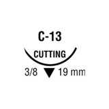 Cardinal Health - Monosof~Dermalon - 88861756-11 - Nonabsorbable Suture With Needle Nylon C - 13 3/8 Circle Reverse Cutting Size 6 - 0 Monofilament