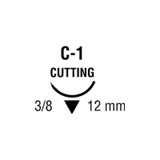 Cardinal Health - Monosof~Dermalon - Sn-871 - Nonabsorbable Suture With Needle Nylon C - 1 3/8 Circle Reverse Cutting Size 5 - 0 Monofilament