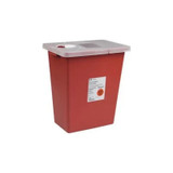 Cardinal Health - Sharpsafety - 8980- Sharps Container Red Base 17 - 1/2 H X 15 - W 11 D Inch Vertical Entry 8 Gallon