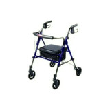 Carex Health Brands - A223-00 - Step N Rest Roller Walker With Seat Supports Up Tp 250 Lbs Height Adjusts 18", 21" And 23" Folds Easily For Transport Storage
