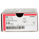 Covidien - Medtronic - Vlocm0844 - V - Loc 90 Wound Closure Device Absorbable Suture With Needle Polyester Cv - 23 1/2 Circle Taper Point Size 3 - 0 Barbed Monofilament