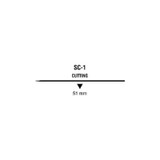 Covidien - Monosof~Dermalon - Sn-616 - Nonabsorbable Suture With Needle Nylon Sc - 1 Straight Conventional Cutting Size 3 - 0 Monofilament