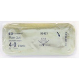 Covidien - Sg-821 - Absorbable Suture With Needle Plain Gut C - 13 3/8 Circle Reverse Cutting Size 4 - 0