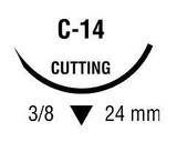Covidien - Sg-823 - Absorbable Suture With Needle Plain Gut C - 14 3/8 Circle Reverse Cutting Size 2 - 0